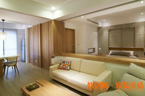 卧室客厅一体隔断设计